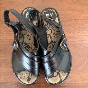 Fly London Women’s Black Sandals with Buckle